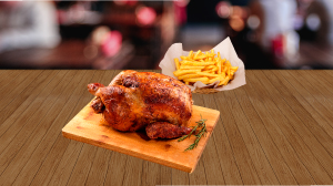 1 pollo con papas y cremas en Villa Chicken 1 pollo con papas y cremas en Villa Chicken